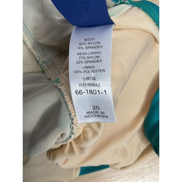 Swimsuits For All Teal Green  One‎ Piece Swimsuit Womens 20 - Picture 8 of 9